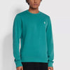 RL - Men Signature Polo Crew Neck Terry Sweatshirt - Tim Blue