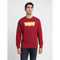 LS - Printed Terry Sweatshirt - Red