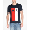 ARMANI..EXCHNAGE - Navy' Exclusive A.X Crew Neck Cotton T-Shirt