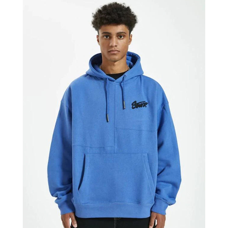 Pull&Bear Hoodie In Navy With Logo in Blue for Men