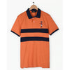 RL - Men Orange Baker Polo Bear Striped Polo Shirt