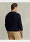 RL - Cable Knit Small Pony Sweater - Navy