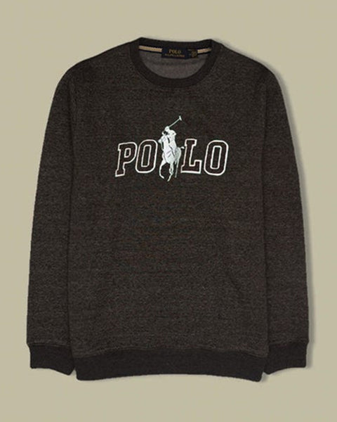 RL - Men Gray Premium Polo Signature Sweatshirt