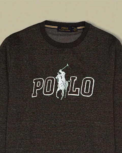 RL - Men Gray Premium Polo Signature Sweatshirt